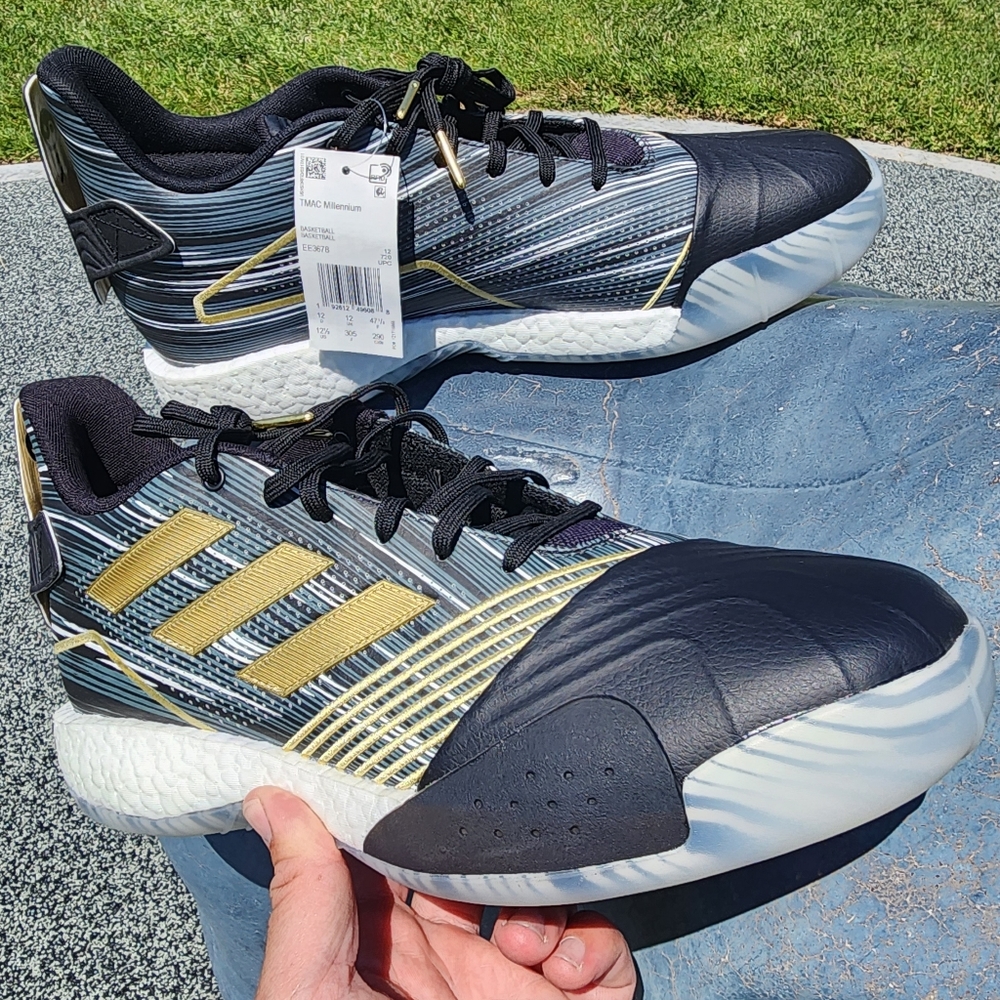NWT - Black Gold Adidas T-Mac Millennium Restomod - Mn's 12.5